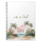 Aloha Tropical Beach Palm Trees Notizblock (Vorderseite)
