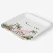 Aloha Tropical Beach Palm Trees Pappteller (Gewinkelt)