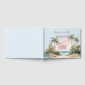 Aloha Tropical Beach Palm Trees Wedding Gästebuch (Voll)