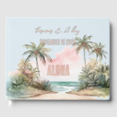 Aloha Tropical Beach Palm Trees Wedding Gästebuch (Vorderseite)