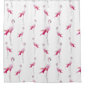 Aloha Tropical Bird Flamingo Pattern Duschvorhang (Vorderseite)