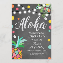 Aloha Tropical Birthday Party laden Hawaii Luau ei Einladung
