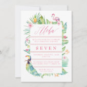 Aloha Tropical Birthday Party Luau Einladung (Vorderseite)