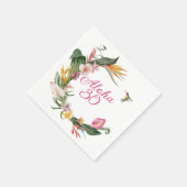 Aloha Tropical Birthday Serviette (Ecke)