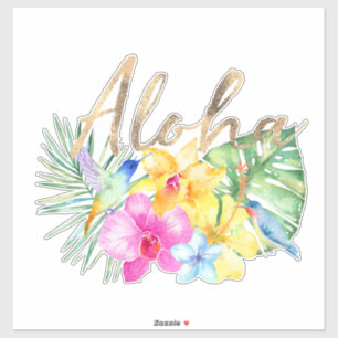 Aloha Tropical Blätter Floral Aufkleber
