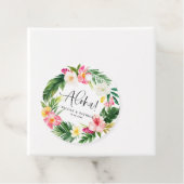 Aloha Tropical Blume and Greenerity Wedding Geschenkanhänger (Beispiel)