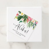 Aloha Tropical Blume and Greenerity Wedding Geschenkanhänger (Beispiel)