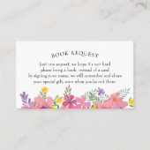 Aloha Tropical Blume Babydusche Buchanfrage Visitenkarte (Vorderseite)