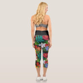 Aloha Tropical Blume Capri Leggings (Rückseite)