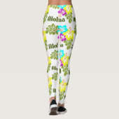 Aloha Tropical Blume Leggings (Rückseite)