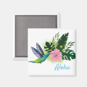 Aloha Tropical Blume Magnet (Vorderseite/Rückseite)