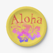 Aloha Tropical Blume Paper Plate Pappteller (Vorderseite)