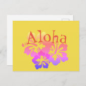 Aloha Tropical Blume Postkarte (Vorne/Hinten)