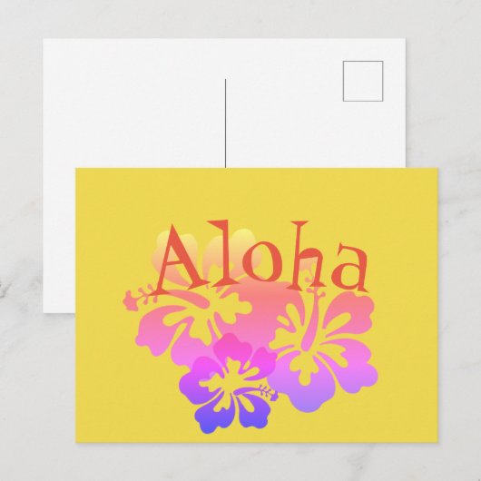 Aloha Tropical Blume Postkarte (Vorne/Hinten)