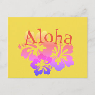 Aloha Tropical Blume Postkarte