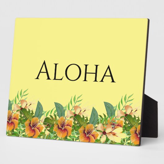 Aloha Tropical Blume Tabletop Art Fotoplatte (Seite)