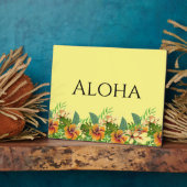 Aloha Tropical Blume Tabletop Art Fotoplatte (Seite)