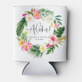 Aloha Tropical Blume Wreath Summer Wedding Dosenkühler (Vorderseite)
