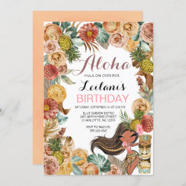 Aloha Tropical Boho Luau Einladung zum Geburtstag
