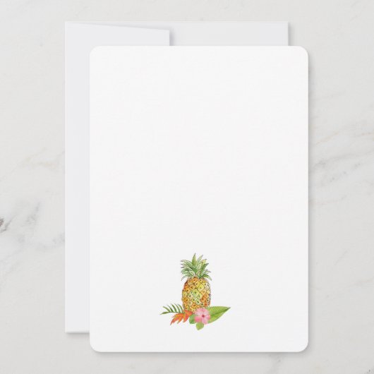 Aloha Tropical Brautdusche Einladung (Rückseite)