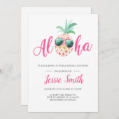 Aloha Tropical Bridal Dusche Einladung Ananas (Vorne/Hinten)