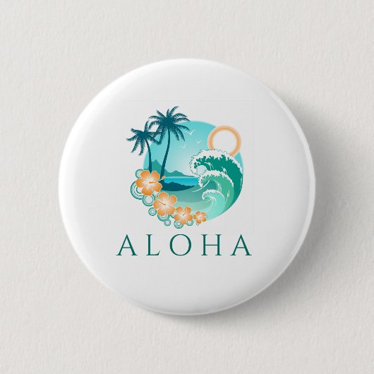 Aloha Tropical Button (Vorderseite)