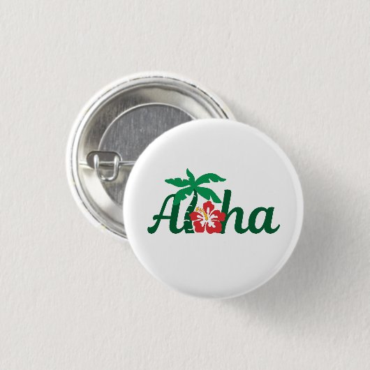 Aloha Tropical Button (Vorne & Hinten)