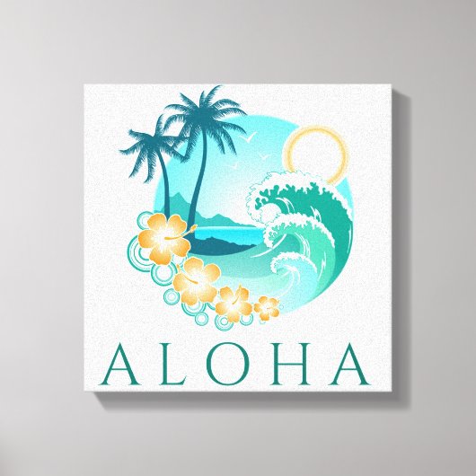 Aloha Tropical Canvas Print Leinwanddruck (Vorderseite)