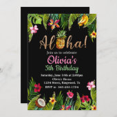 Aloha Tropical Chalkboard Einladung (Vorne/Hinten)