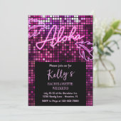 Aloha Tropical Disco Einladung (Stehend Vorderseite)