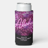 Aloha Tropical Disco Junggeselinnen-Abschied Neon Selters Dosenkühler (Seltzer Vorderseite)