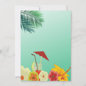 Aloha Tropical Drinks Sommermonat Party Luau Einla Einladung (Rückseite)