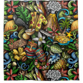 ALOHA Tropical Duschvorhang (Vorderseite)