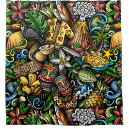 ALOHA Tropical Duschvorhang