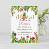 Aloha Tropical Einladung (Stehend Vorderseite)