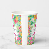 Aloha Tropical Flamingo Luau Birthday Paper Cups Pappbecher (Rechts)