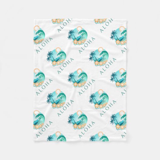 Aloha Tropical Fleecedecke (Vorderseite)