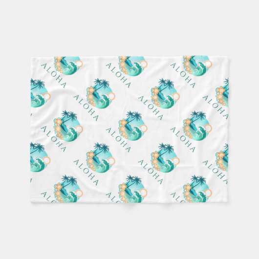 Aloha Tropical Fleecedecke (Vorderseite (Horizontal))