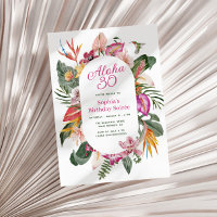 Aloha Tropical Floral Birthday