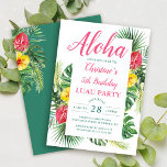 Aloha Tropical Floral Luau Geburtstagsparty Einladung<br><div class="desc">Aloha Tropical Floral Luau Geburtstagsparty Einladung</div>