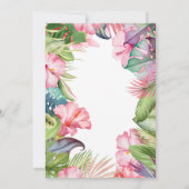 Aloha Tropical Floral Luau Pool Party Einladung (Rückseite)