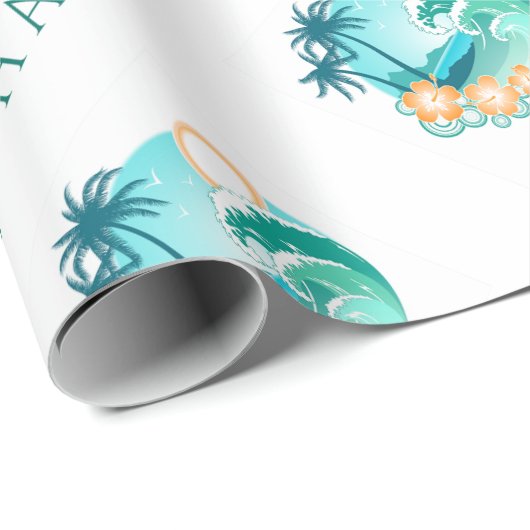 Aloha Tropical Geschenkpapier (Rolleneckpunkt)