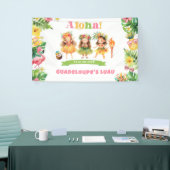 Aloha Tropical girl Luau Birthday Party Banner (Messeveranstaltung)