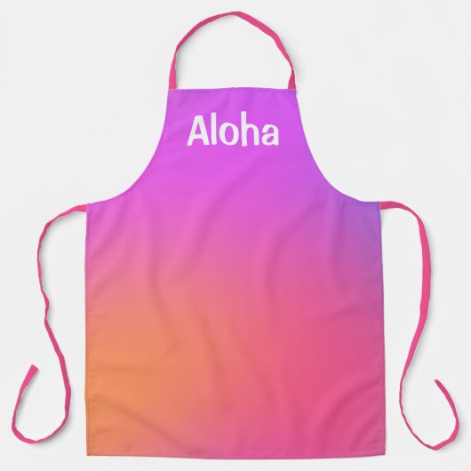 Aloha Tropical Gradient Luau Schürze (Vorderseite)