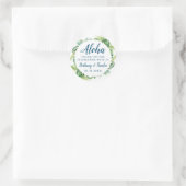 Aloha Tropical Greenerenery Beach Hochzeit Vielen Runder Aufkleber (Tasche)
