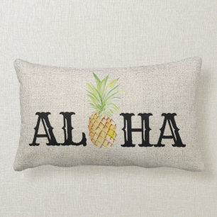 Aloha Tropical Hawaii Ananas Throw Accent Lendenkissen