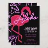 Aloha Tropical Hawaiian 16. Geburtstag Einladung (Vorne/Hinten)