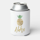 Aloha Tropical Hawaiian Ananas Hochzeit White Dosenkühler (Kanne Rückseite)