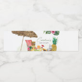 Aloha Tropical Hawaiian Baby Dusche Wasserflaschenetikett (Einzelnes Label)