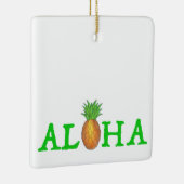 Aloha Tropical Hawaiian Island Ananas Hawaii Keramikornament (Rechts)